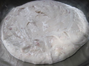 Strawberry Mascarpone Semifreddo With Balsamic Vinegar Toffee Swirls