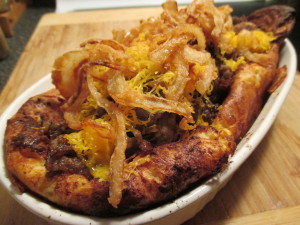 Steak & Cheese Popover Pancake With Crispy Fried Onions, www.goodfoodgourmet.com