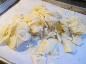 Oven Fried Scraggly Potato Chips, www.goodfoodgourmet.com